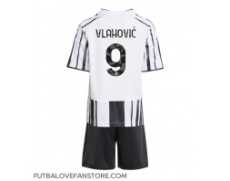 Juventus Dusan Vlahovic #9 Domáci Detský futbalový dres 2025-26 Krátky Rukáv (+ trenírky)